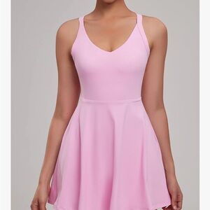 Amazon Pink Fit and Flare Mini Dress